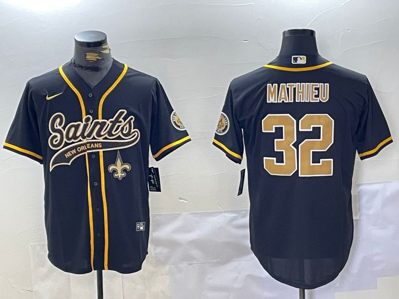 Men New Orleans Saints #32 Mathieu Black Joint Name 2024 Nike Limited NFL Jersey style 3->indianapolis colts->NFL Jersey